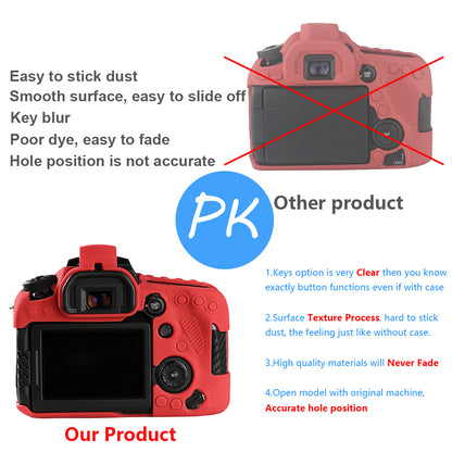 STSEETOP Canon EOS 90D Case-Protective Silicone DSLR Skin Cover